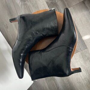 NEW Madewell Dimes Kitten Heel Boot in Crinkle Leather